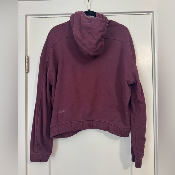 Lululemon Relaxed Cropped Hoodie in Cassis - Picture 6 of 7